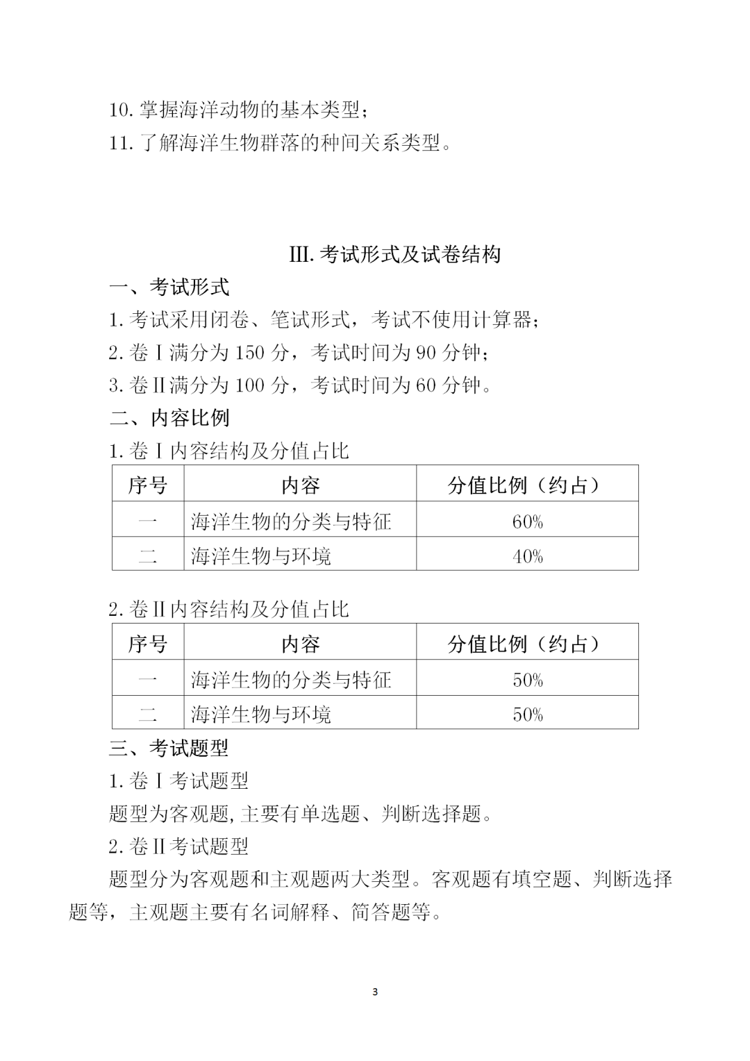 中職學考丨福建中職學考《海洋生物學》考試大綱一覽！